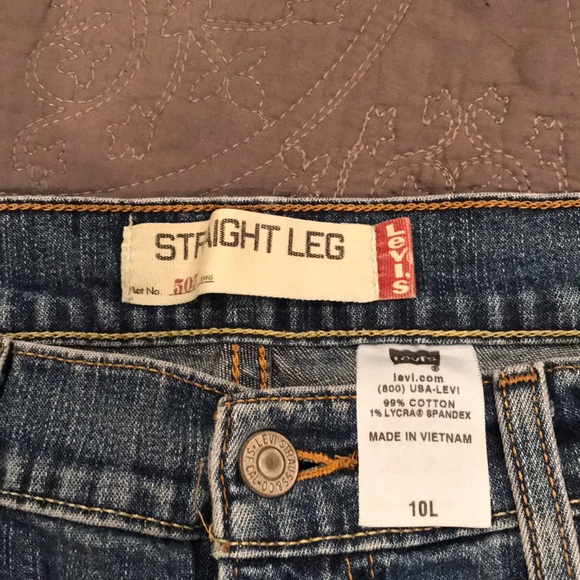 Size 10 L Levi’s 505 straight leg jeans - Picture 7 of 8